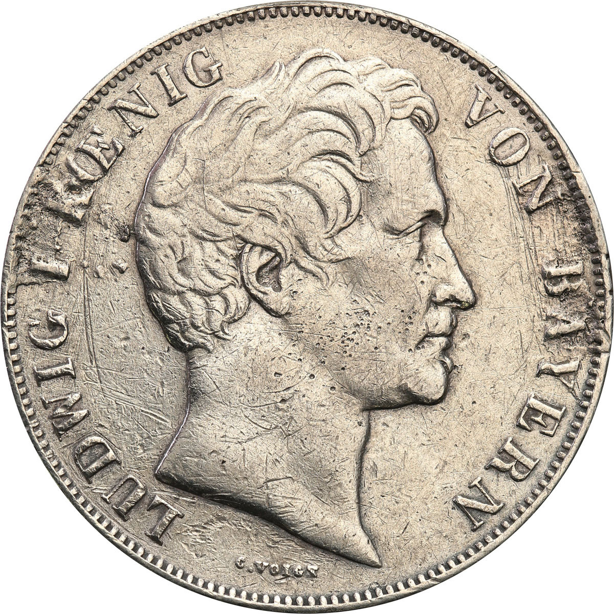 Niemcy, Bawaria. Ludwik I (1825-1848). 2 guldeny 1845, Monachium